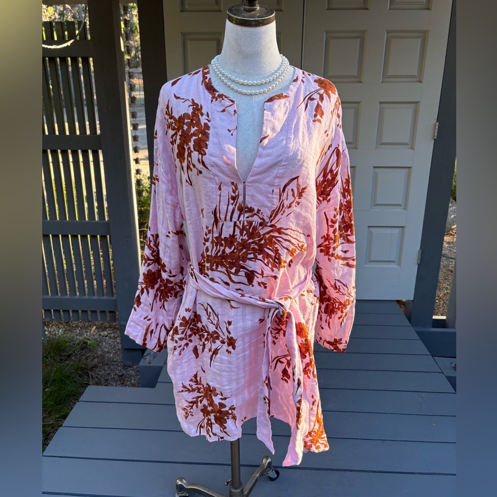 Joie Sunanda Pink Linen " Cherry 🍒 Blossom " Dress